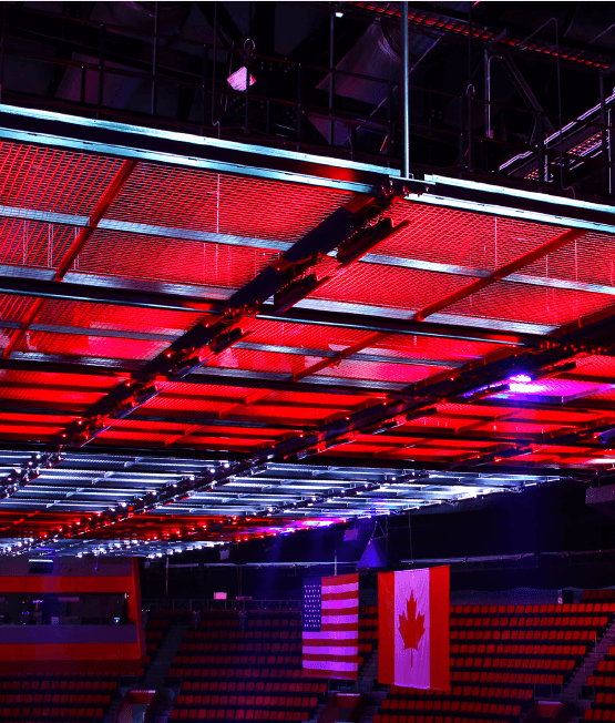 SkyDeck™ at Little Caesar's Arena. Lighting by and Illuminating Concepts