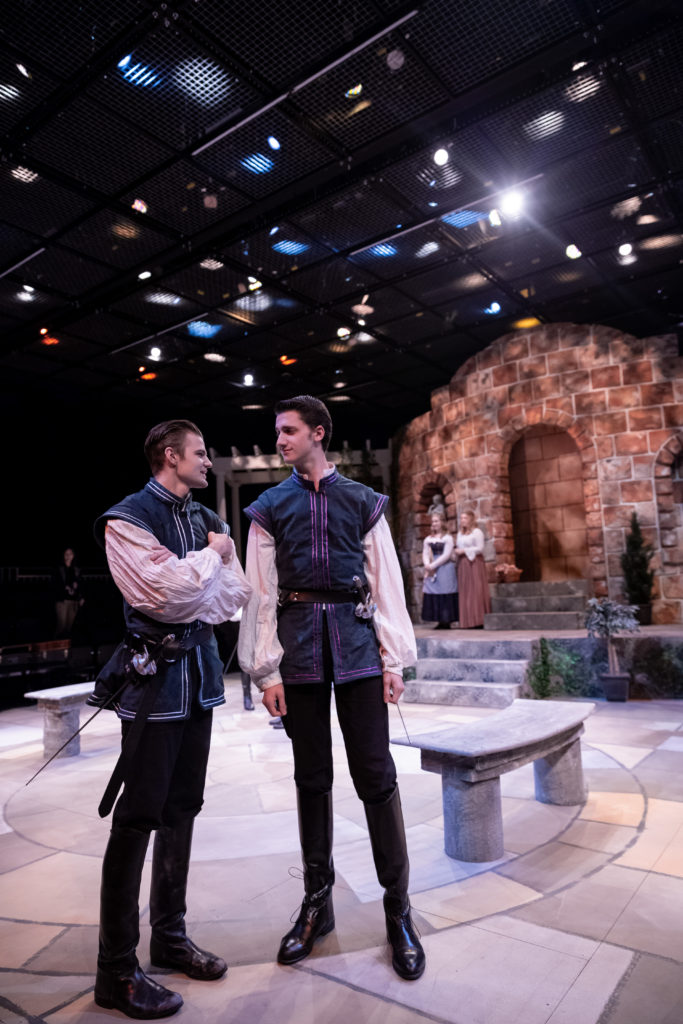 The dress rehearsal for Much Ado About Nothing is photographed in the Black Box Theater on October 10, 2018. (Photo by Nathan Spencer) Liberty University